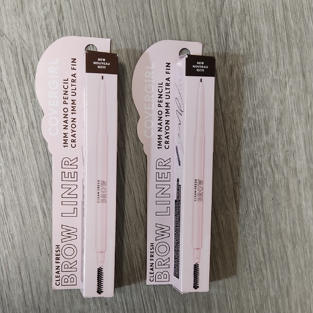 2 COVERGIRL Clean Fresh Brow Nano Eyebrow Pencil 0.001oz Soft Brown/Dark Brown